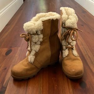 Sorel Joan of Artic Wedge Bootie with fur